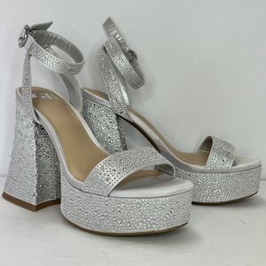 Gianni Bini Genna-Z Rhinestone Platform Dress Shoes Sandals Women’s Size 6M
